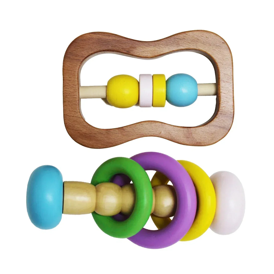2 sets of wooden rattle for babies Online in India at SkilloToys