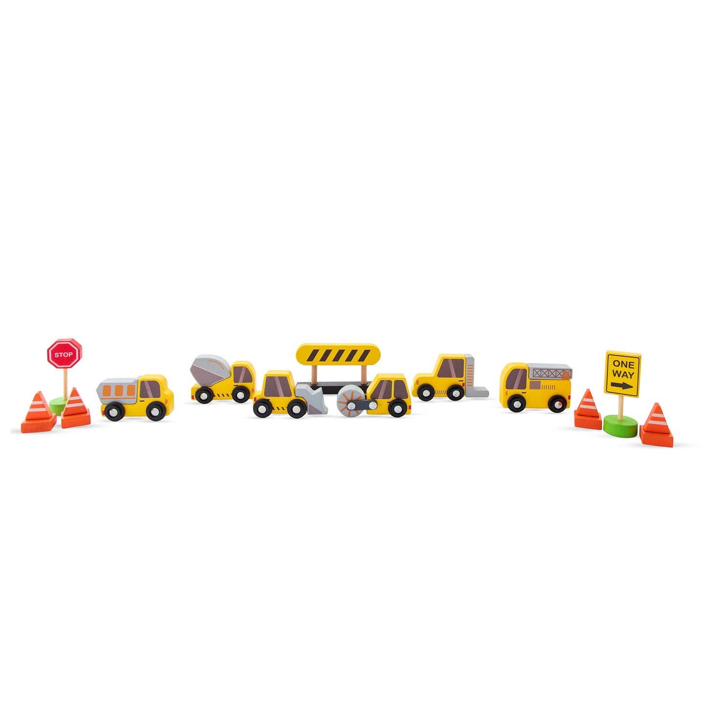 Wooden Construction Vehicles Toy
