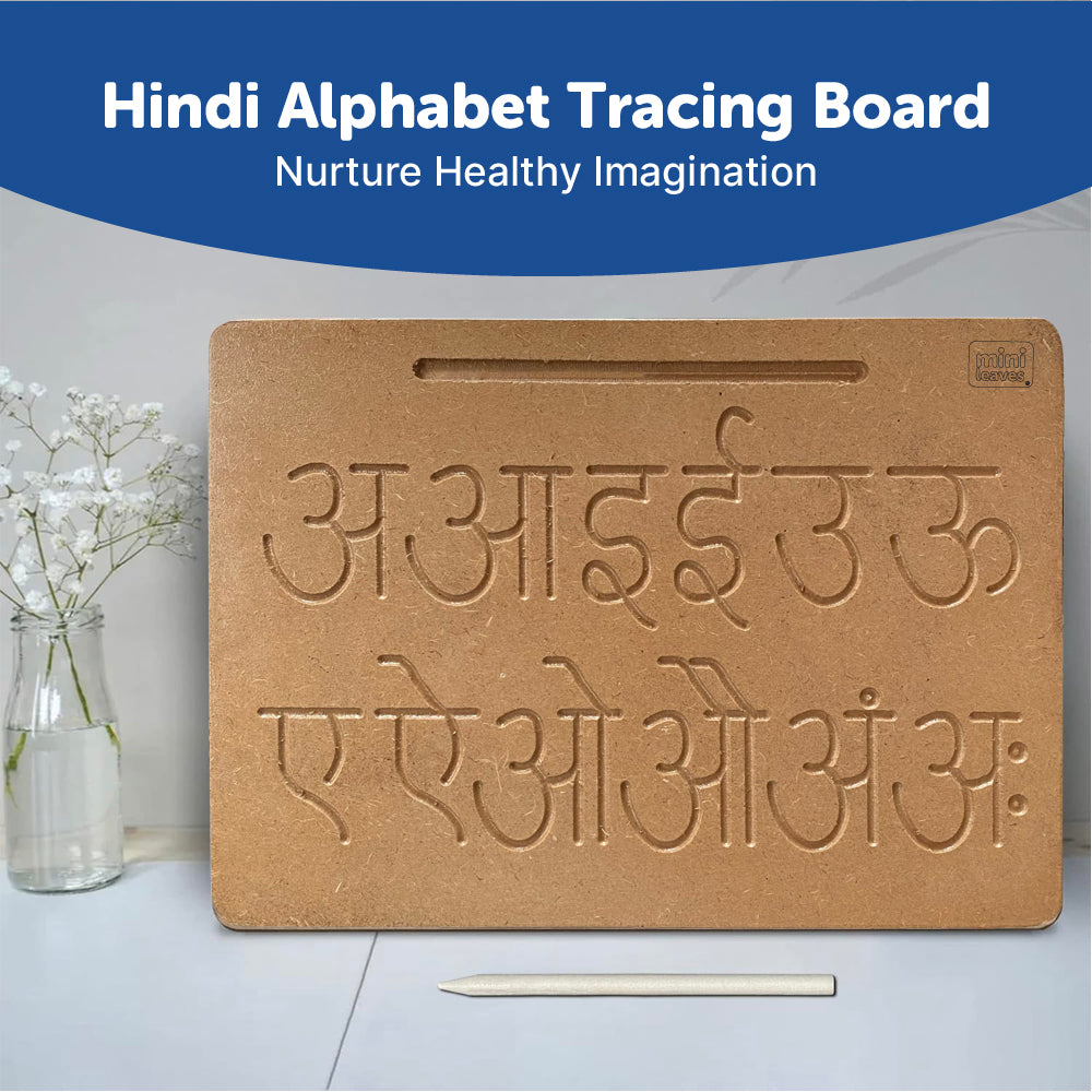 Wooden Hindi Alphabet Tracing Board