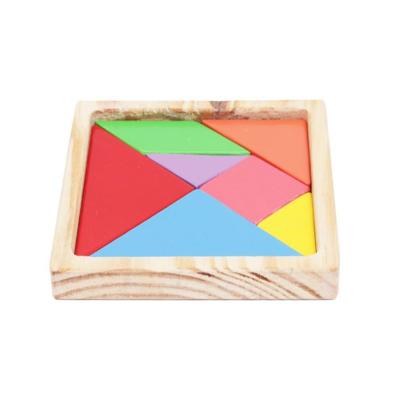 Magnetic Wooden Tangram Puzzle - Set of 7 Pieces