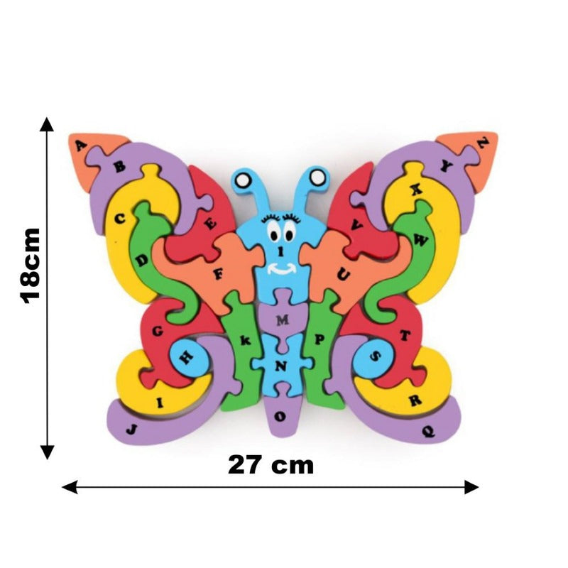 Wooden Butterfly Alphabet Puzzle