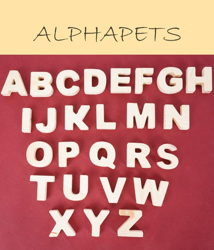 Wooden Alphabets Uppercase - Medium