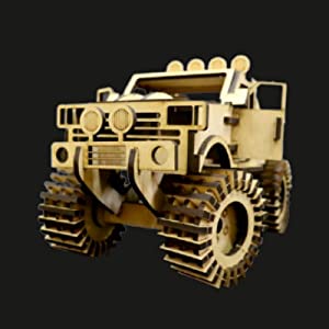3D Wooden Puzzle Monster Truck