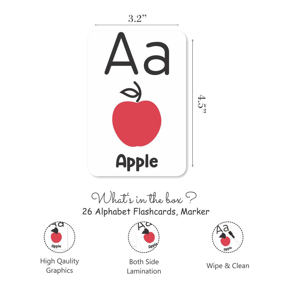 Alphabet Flashcards with Activity - Pack of 26