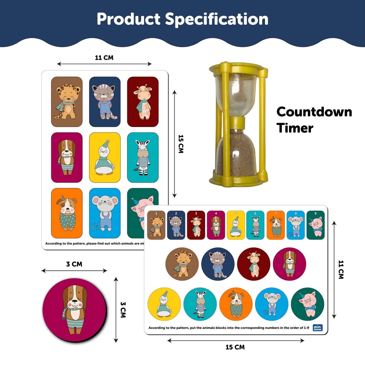 Animal Logic Game with Sand Timer