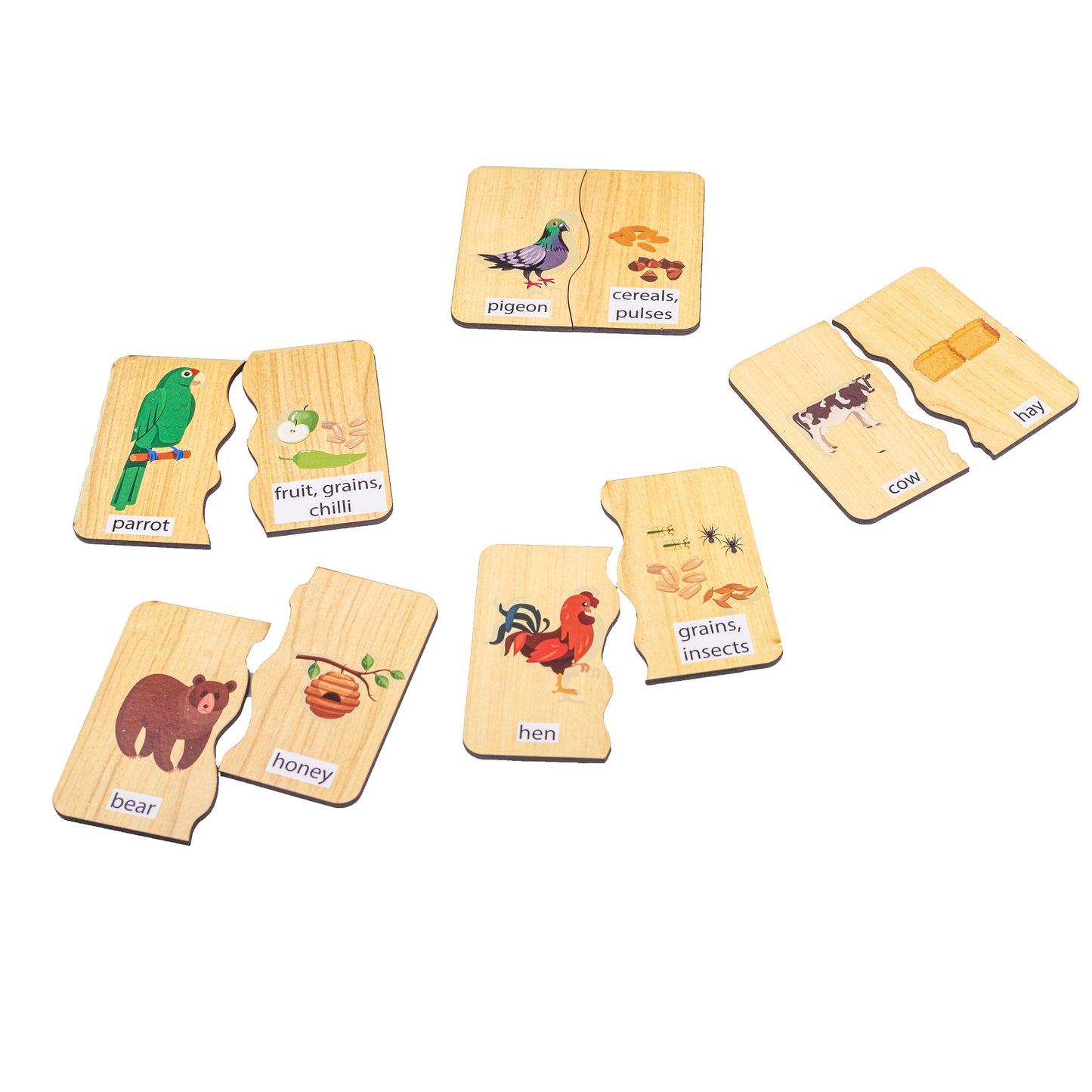 Animal & Their Food Learning Puzzle