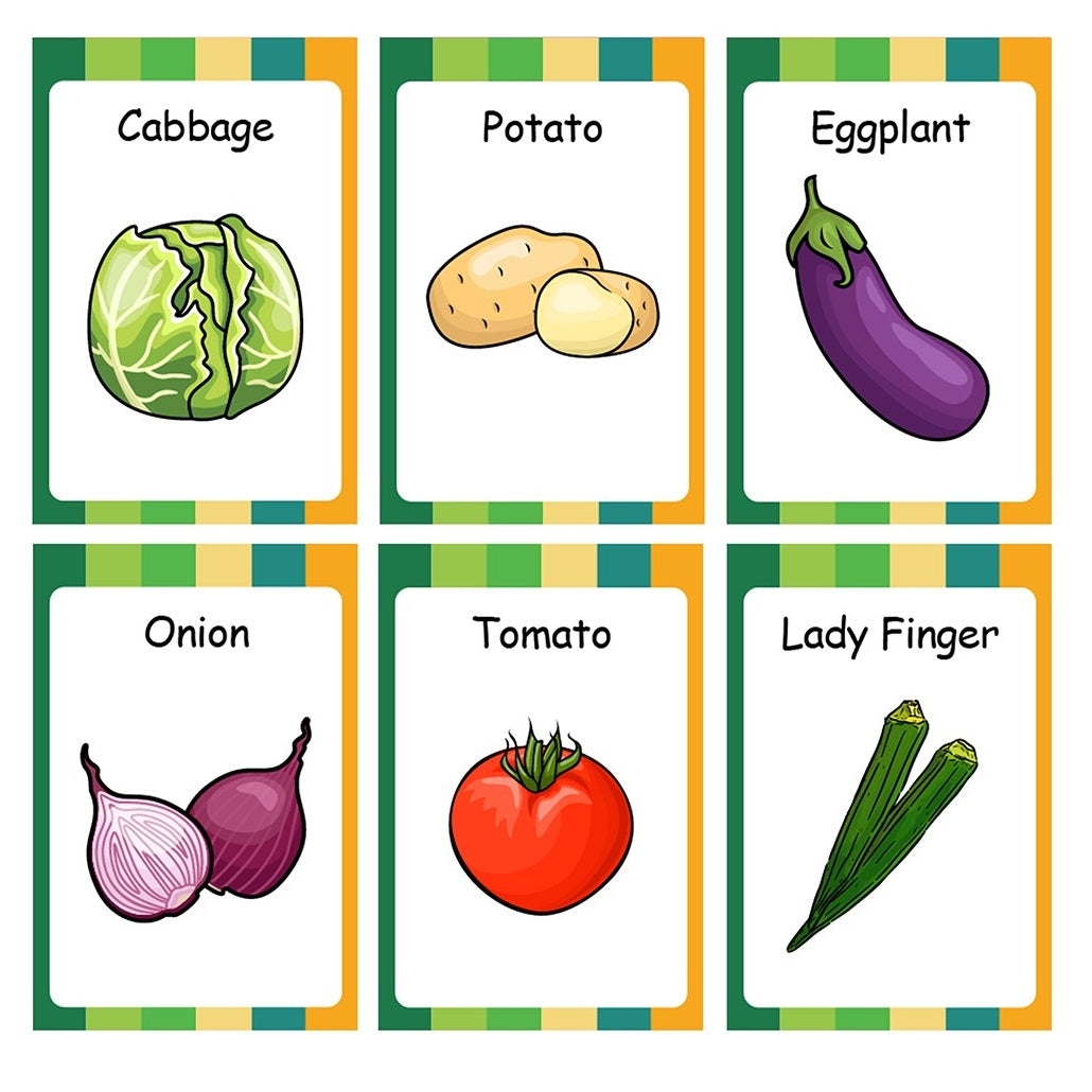 Baby's First Vegetables Flashcards (28 Cards with Sketch Pen)