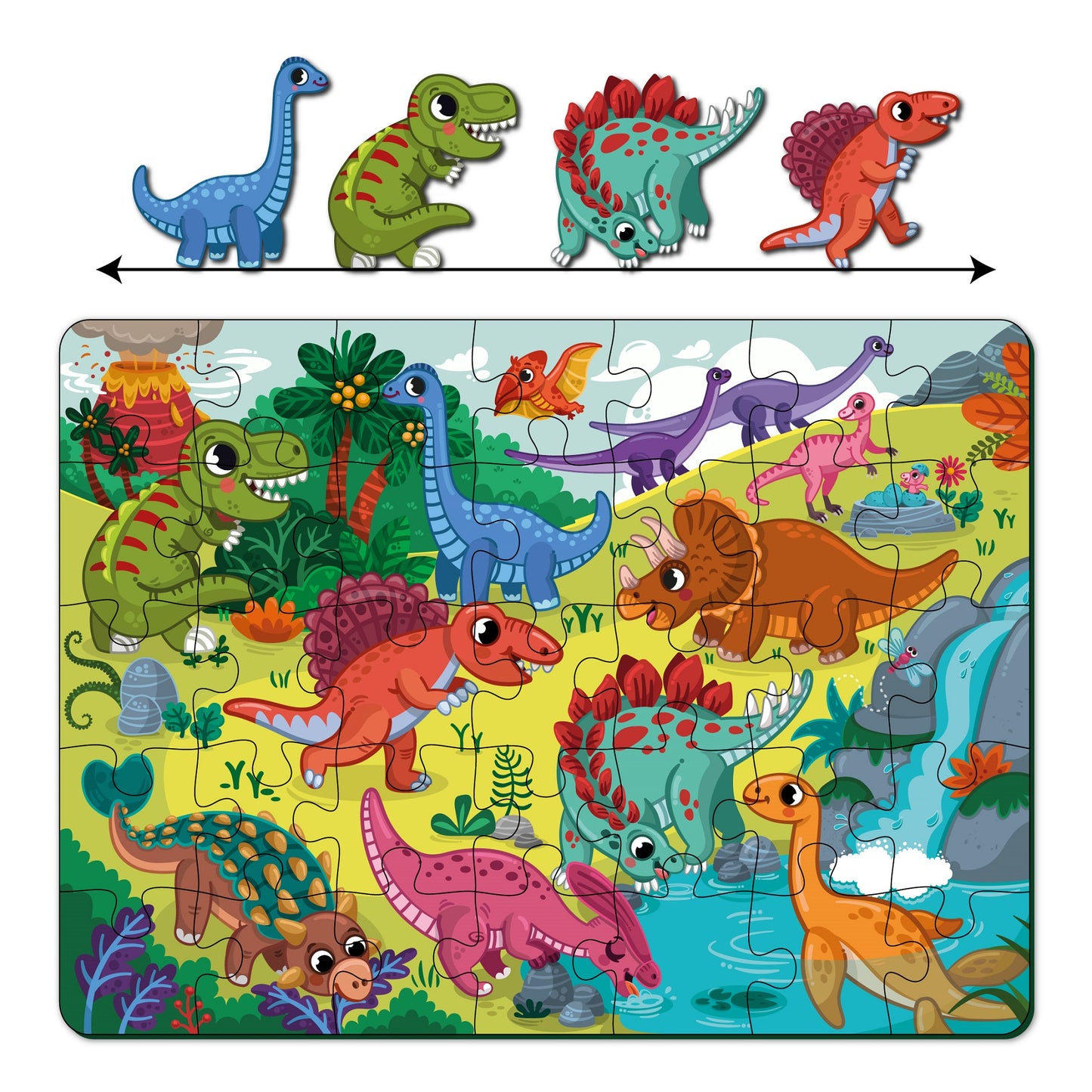 Dinosaurs Wooden Puzzle (48 Pcs)