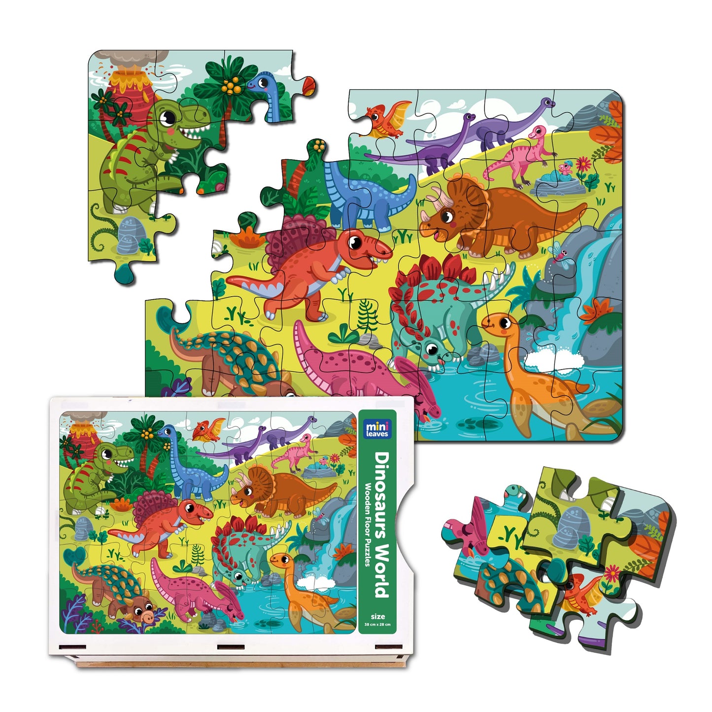 Dinosaurs Wooden Puzzle (48 Pcs)