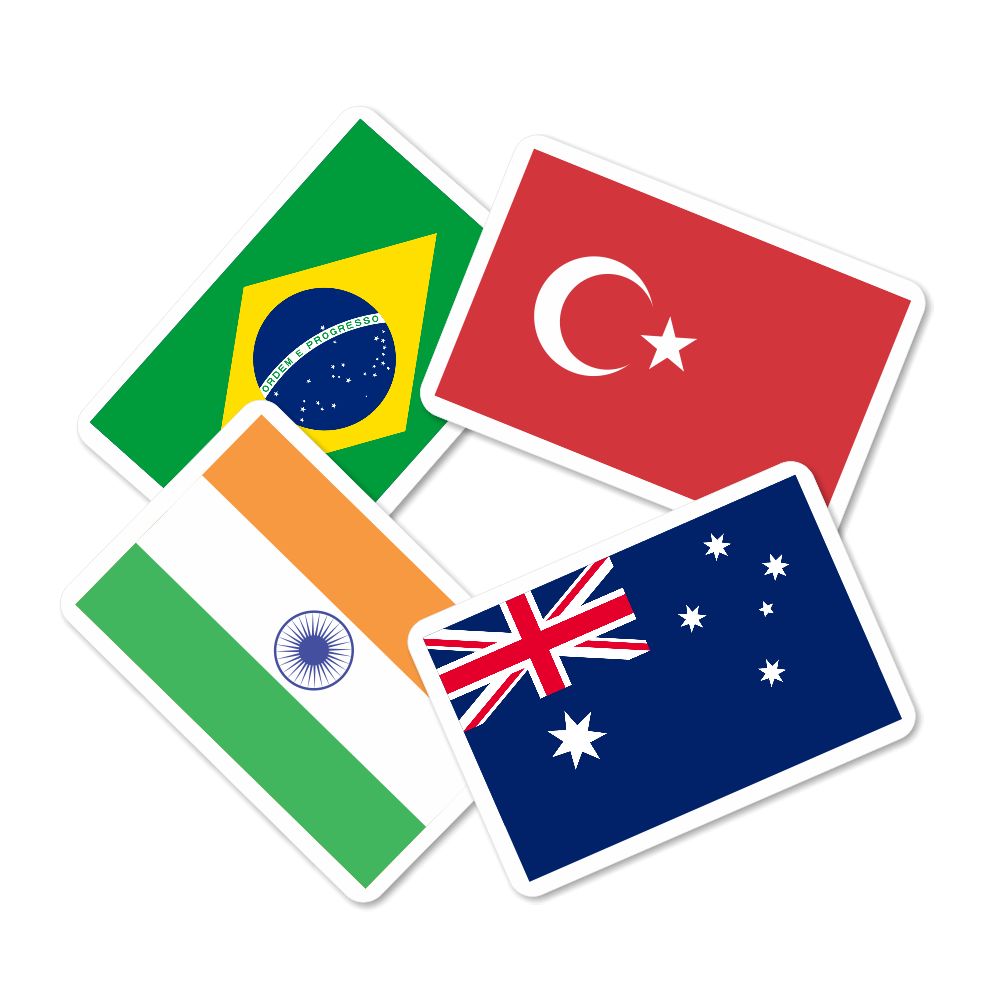 Flags Part 1 Flashcards - Pack of 24