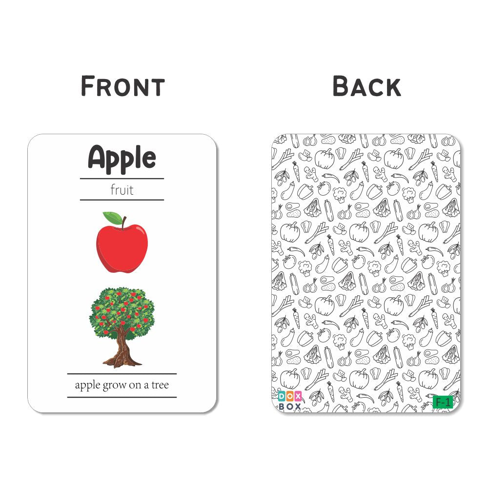 Fruits and Vegetables Flashcards - Pack of 24