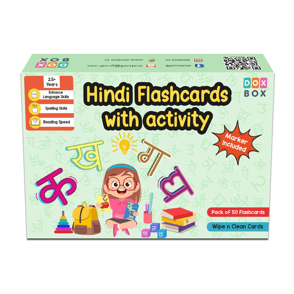 Hindi Flashcards with Activity (Pack of 50 Cards)