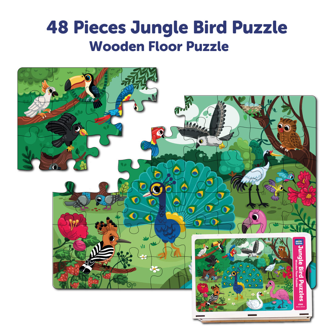 Jungle Bird Wooden Puzzle (48 Pcs)