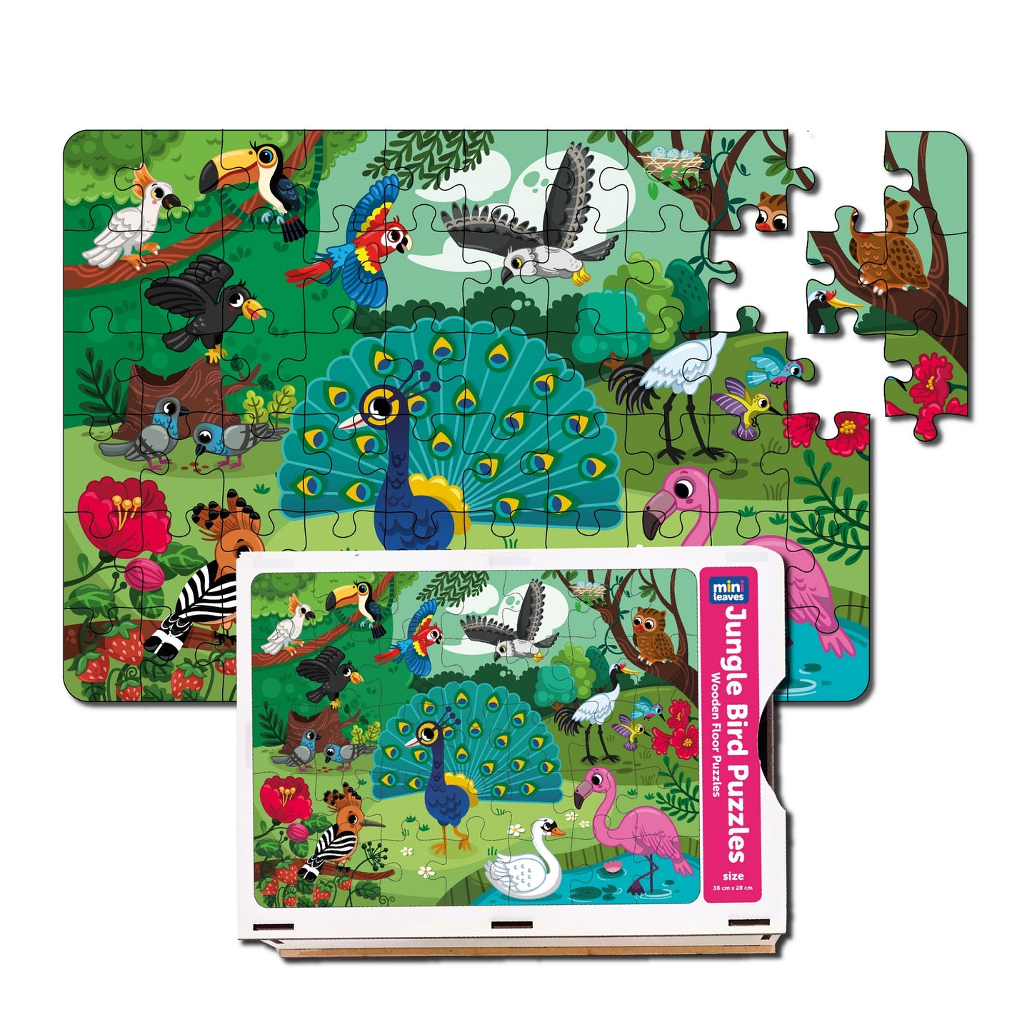 Jungle Bird Wooden Puzzle (60 Pcs)