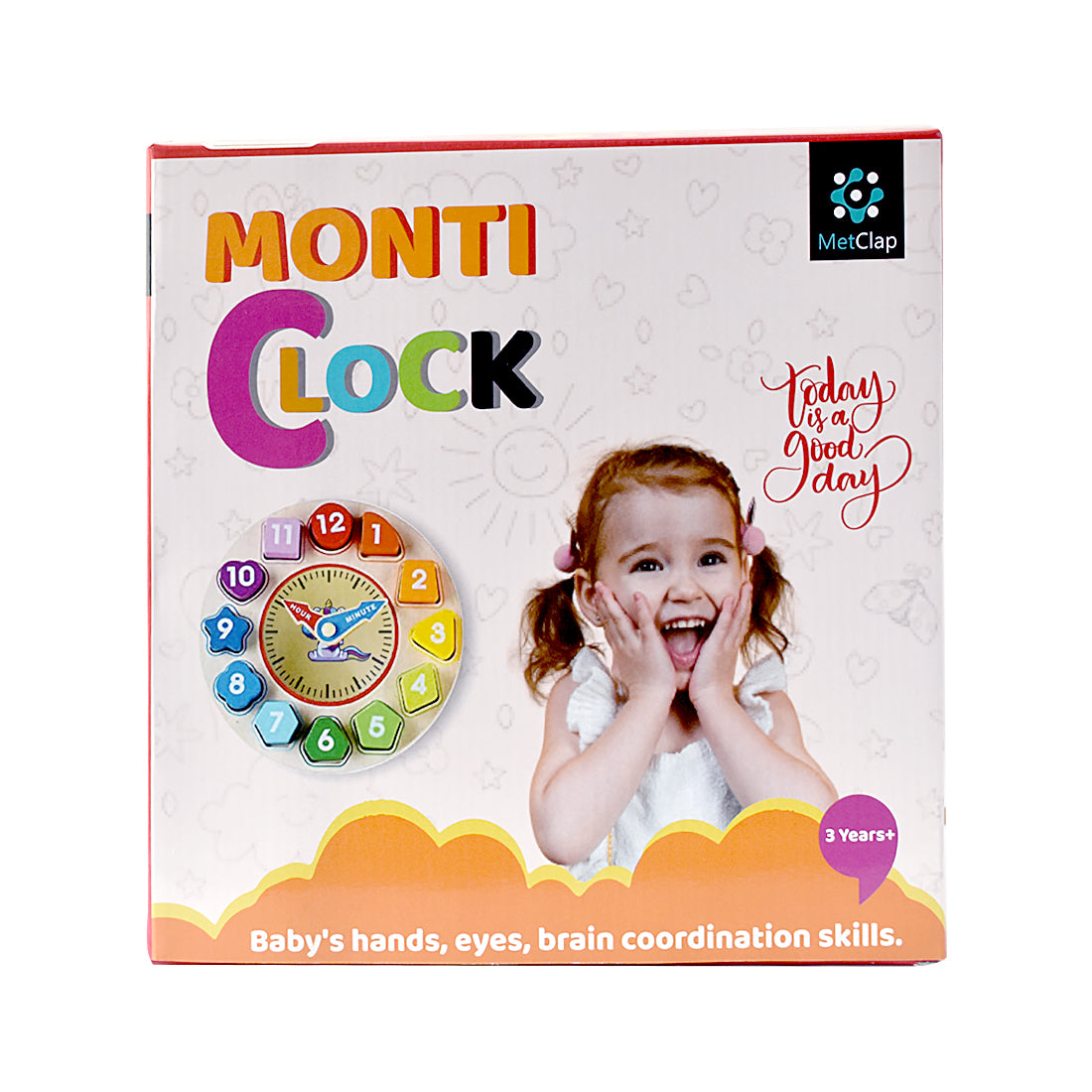 Learning Monti Clock Activity Toy for Kids