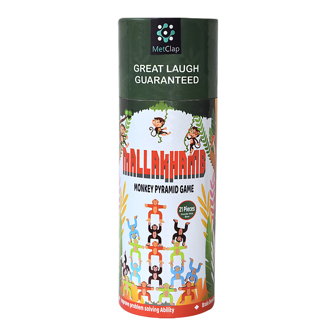 MALLAKHAMB Monkey Stacker Game for Kids (21 Pcs)