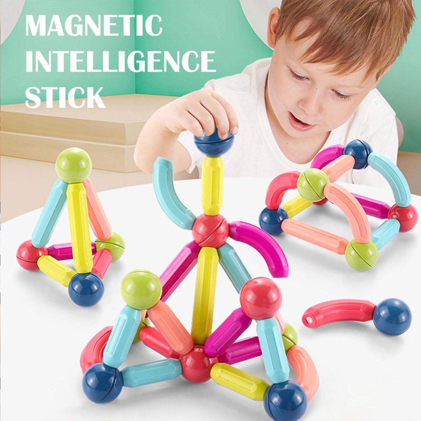 Magnetic Stick and Balls Set - Set of 50 PCS