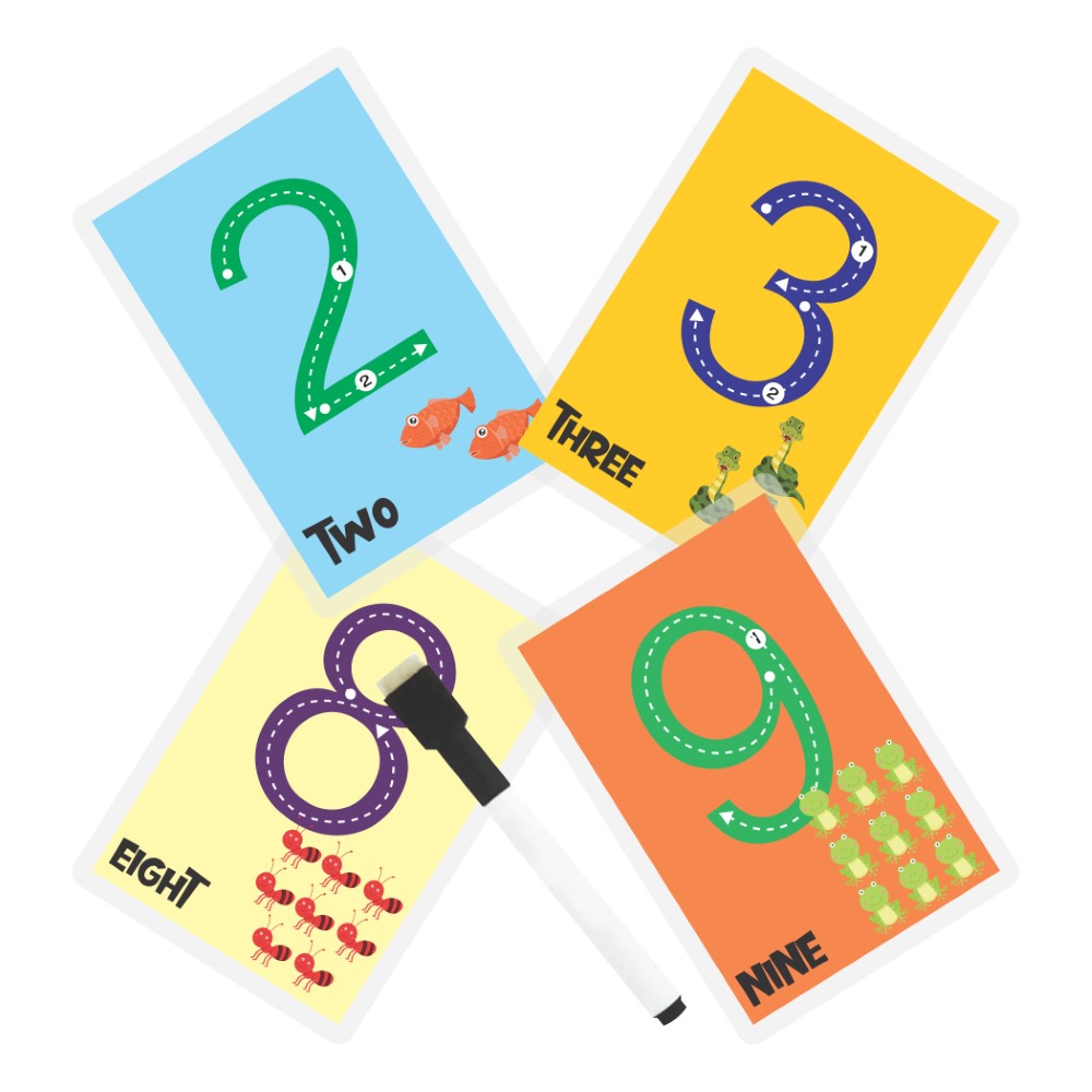 Buy Numbers Rewritable Flashcards Tracing Mats - SkilloToys.Com - Flashcards With Images