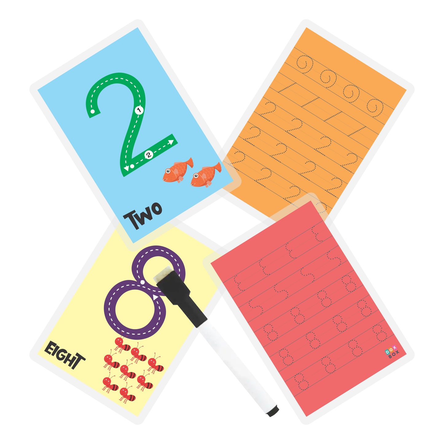 Buy Numbers Rewritable Flashcards Tracing Mats - SkilloToys.Com - Flashcards With Tracking Mats