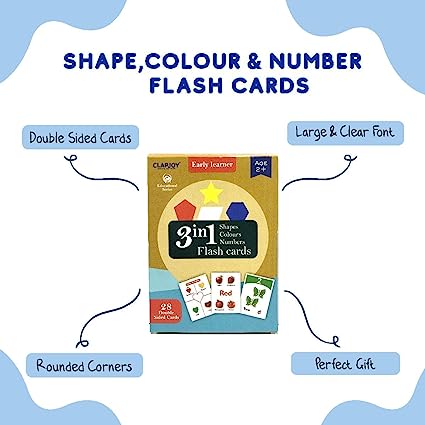 Shape, Colours and Numbers Flash Card