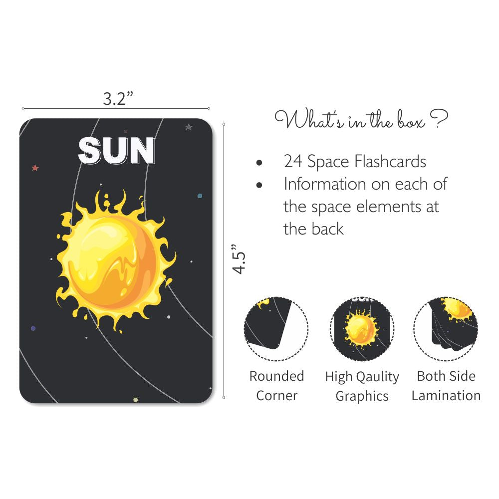 Space Learning Flashcards - Pack of 24