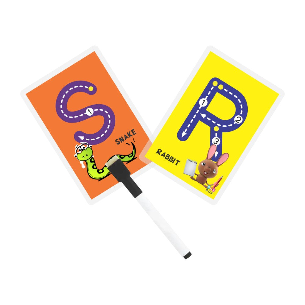 Buy Uppercase ABC Rewritable Flashcards Tracing Mats - SkilloToys.co - Cards With Letters