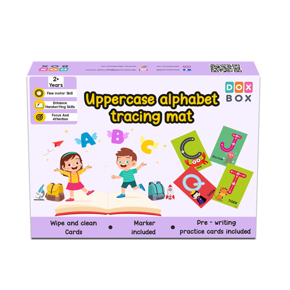 Buy Uppercase ABC Rewritable Flashcards Tracing Mats - SkilloToys.co…
