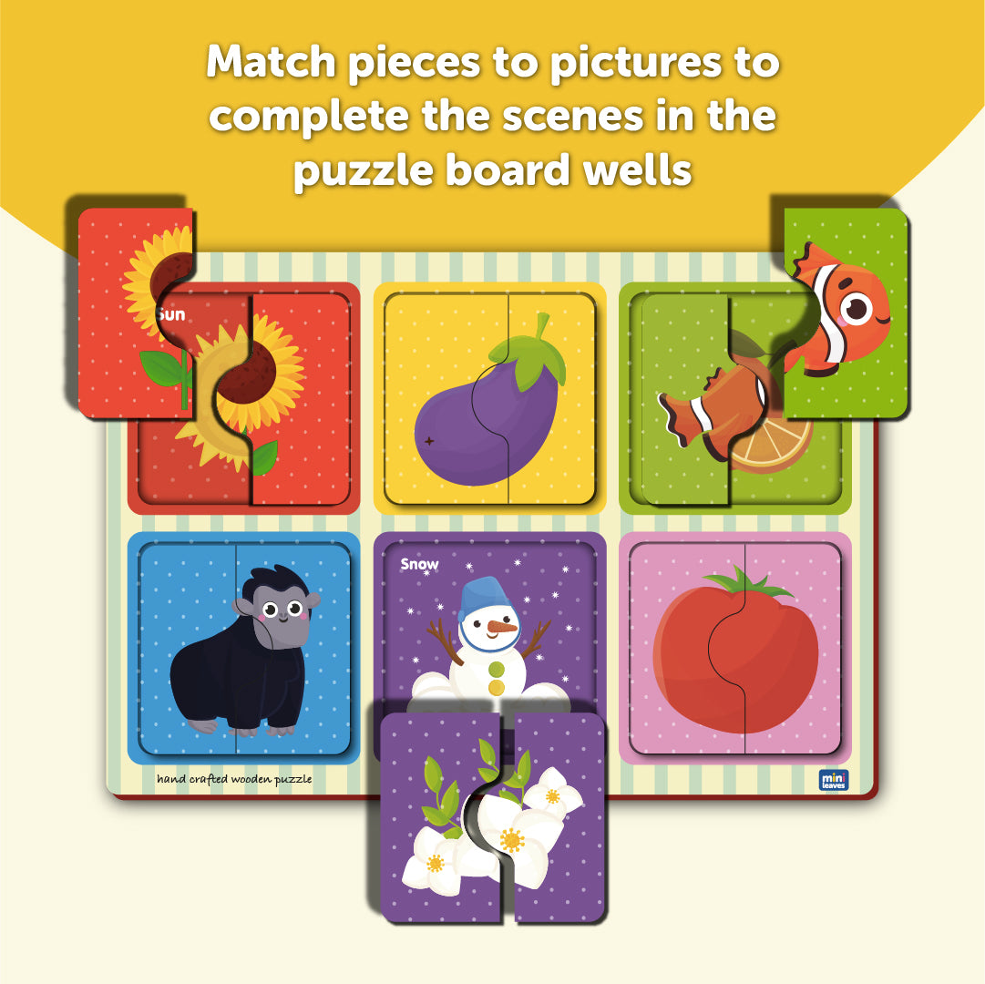 Wooden 2 Piece Colors Puzzle