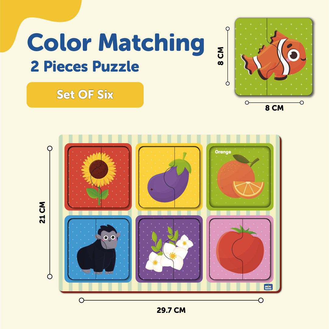 Wooden 2 Piece Colors Puzzle