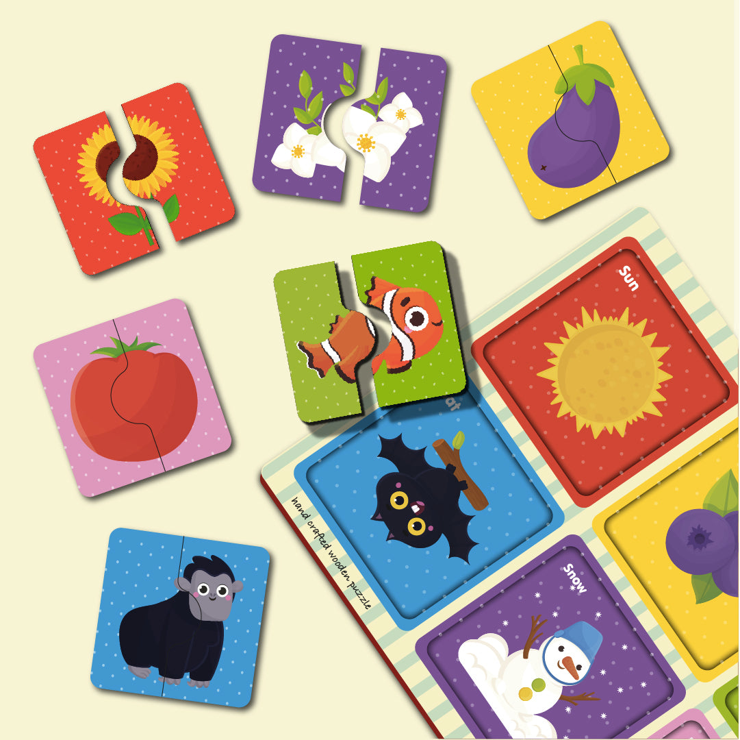Wooden 2 Piece Colors Puzzle