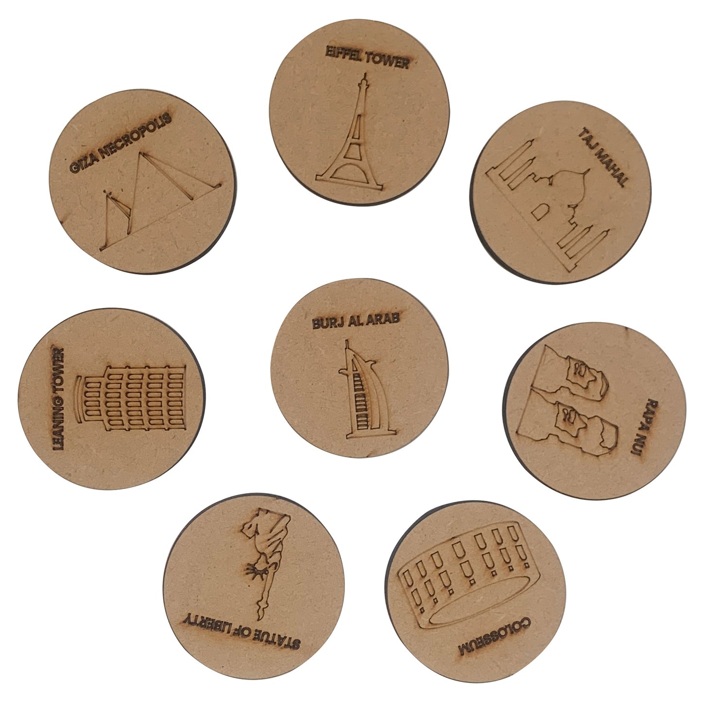 Wooden 8 Wonders of the World Card Game