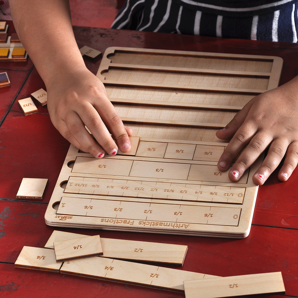 Wooden Arithmastics Decimal & Percentage Puzzle Board