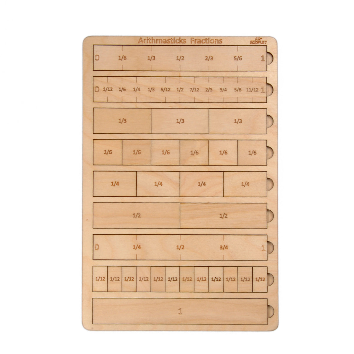 Wooden Arithmastics Decimal & Percentage Puzzle Board