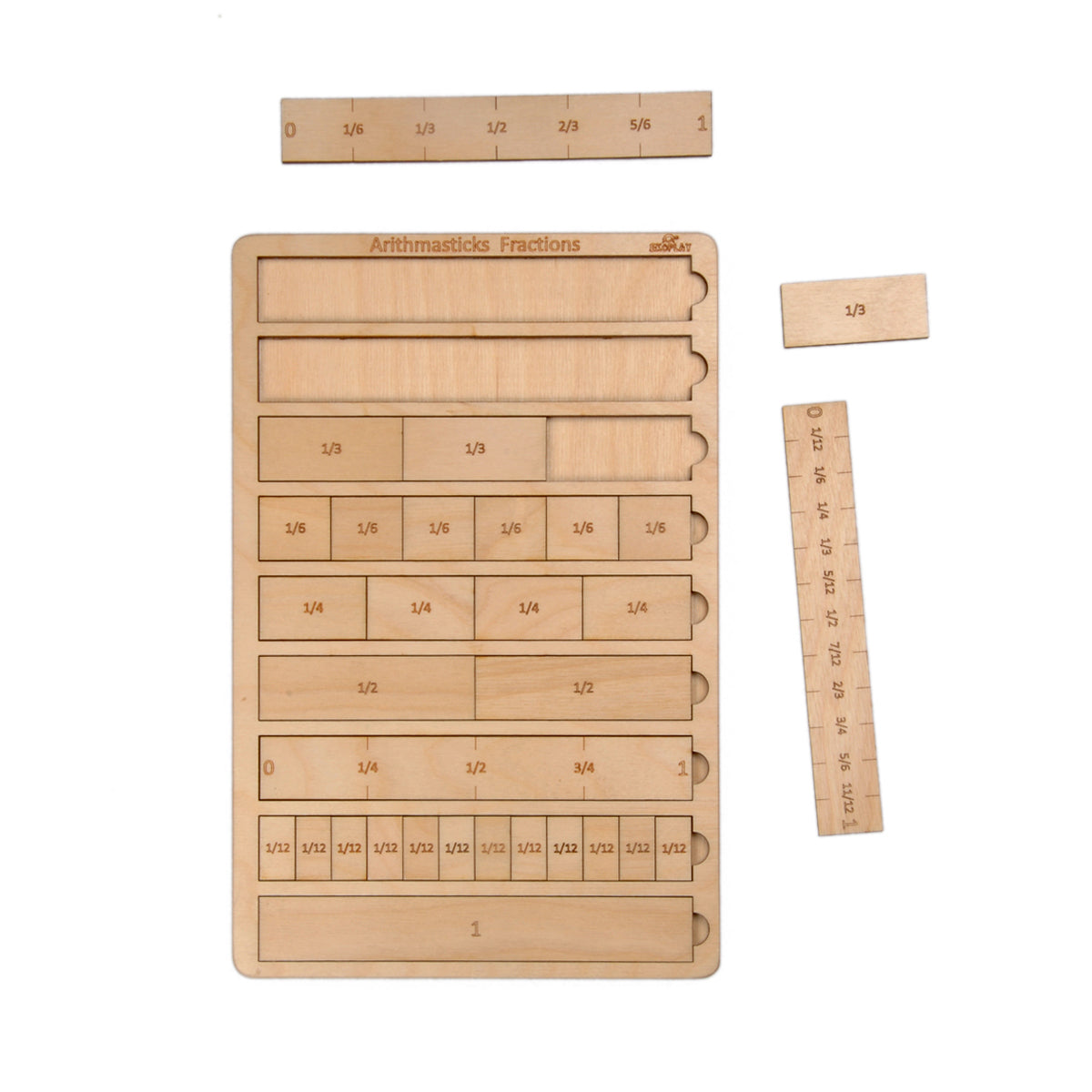Wooden Arithmastics Decimal & Percentage Puzzle Board