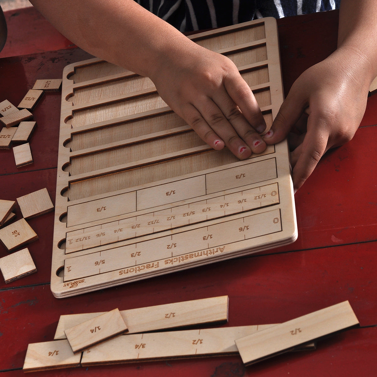 Wooden Arithmastics Decimal & Percentage Puzzle Board