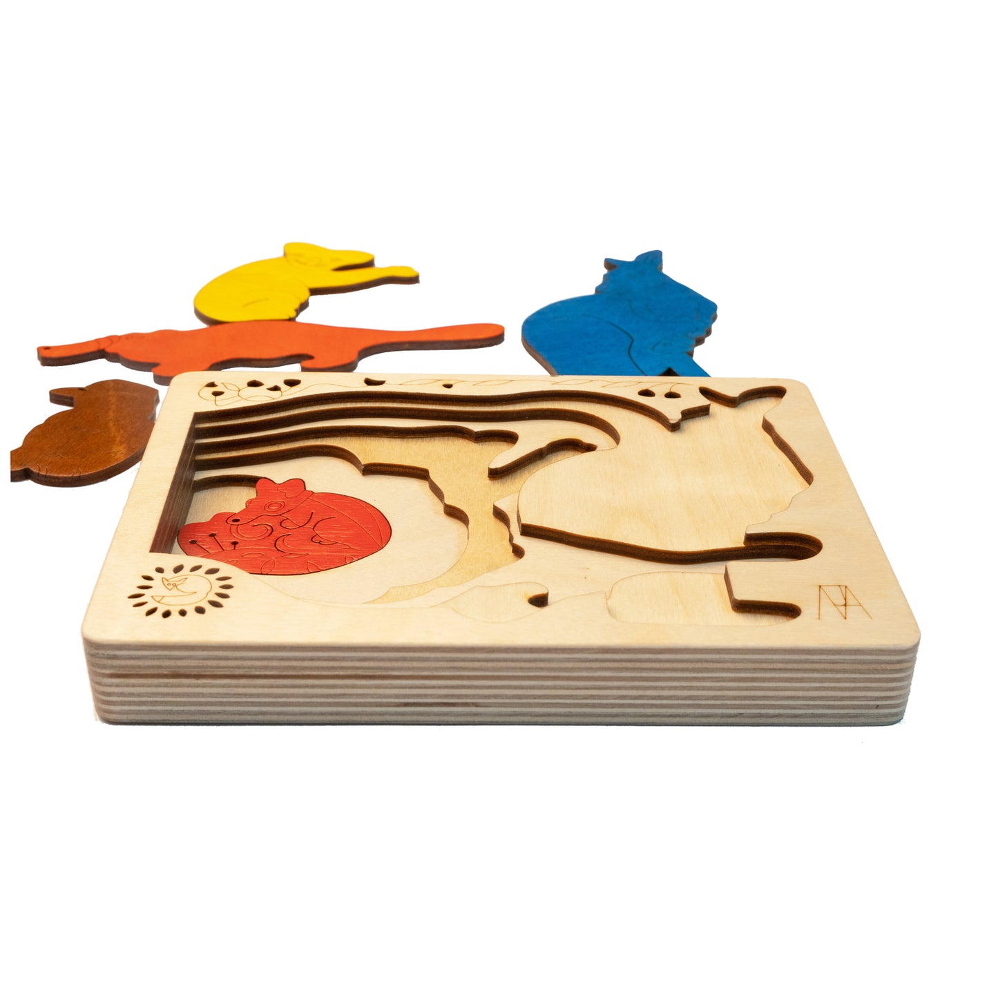 Wooden Australian Fauna Puzzle Board