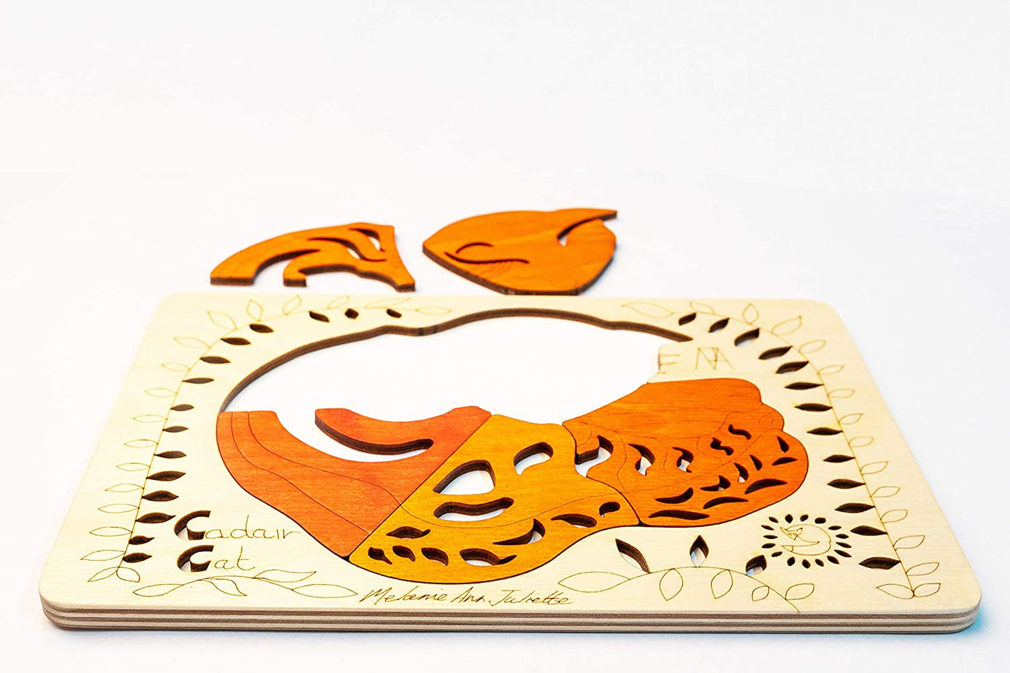 Wooden Cadair Cat Puzzle Board