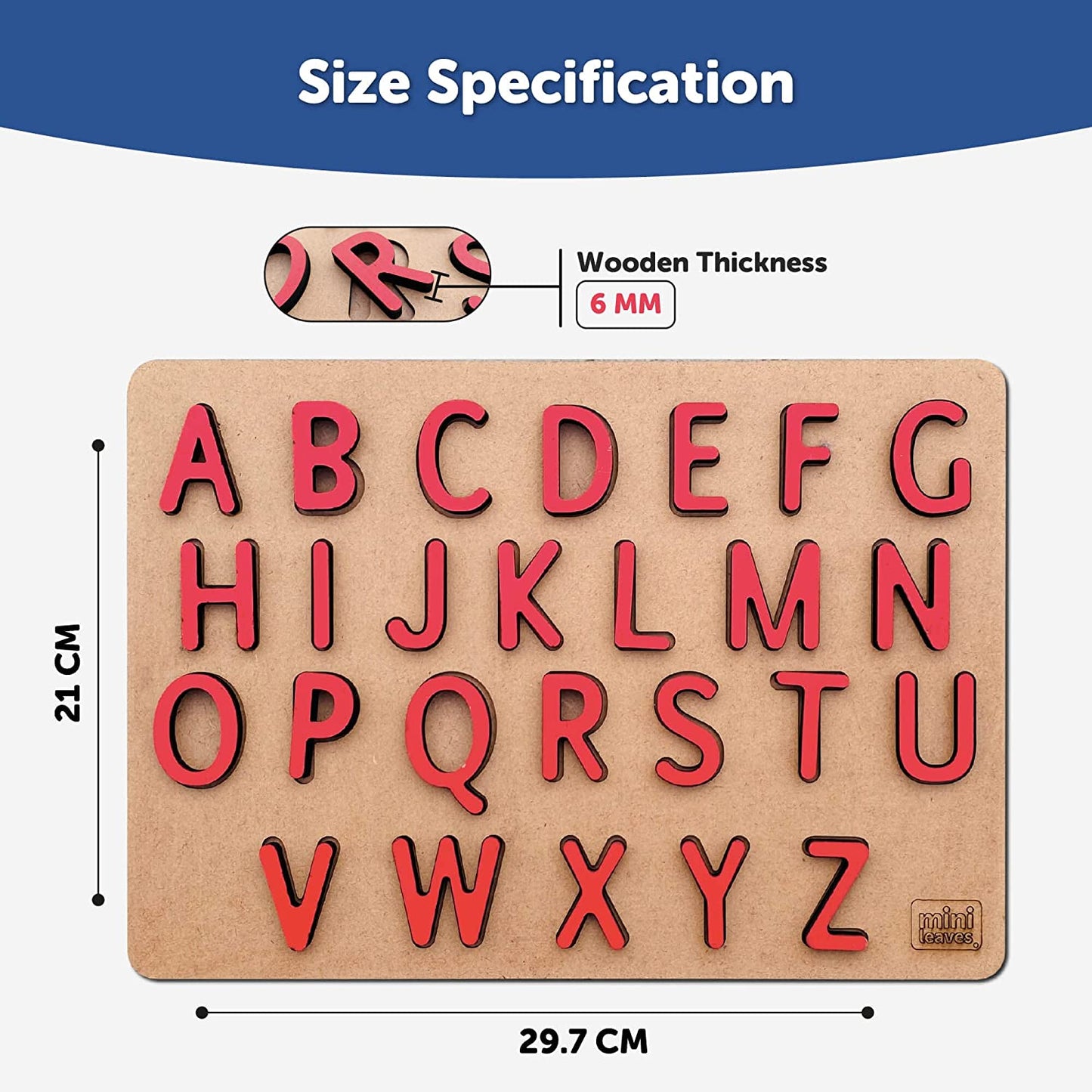 Wooden Capital Alphabet Puzzle Board
