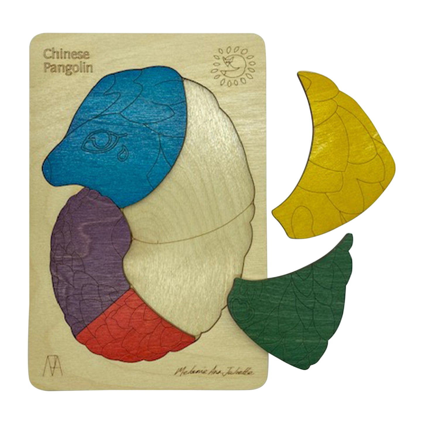 Wooden Chinese Pangolin Puzzle Board