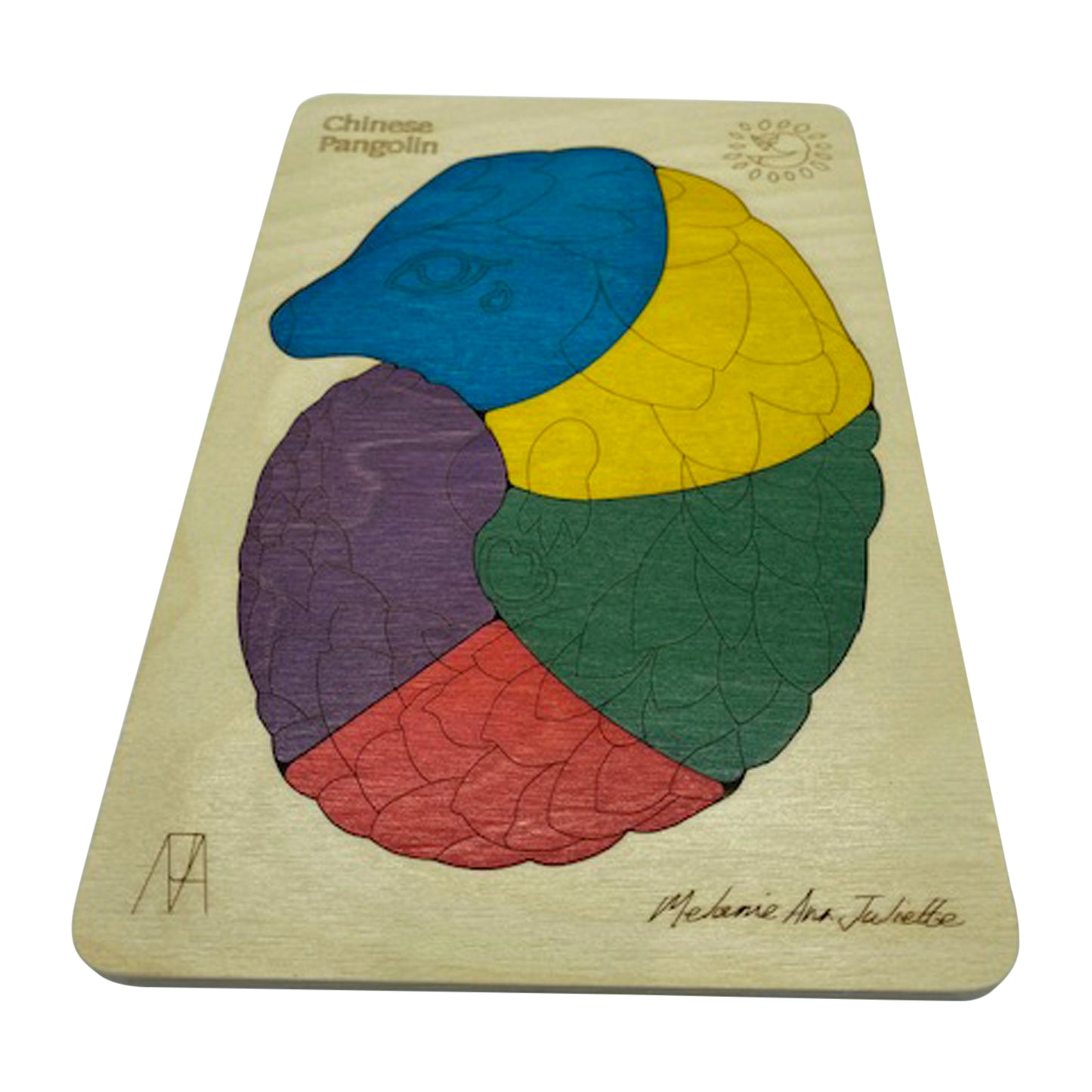 Wooden Chinese Pangolin Puzzle Board