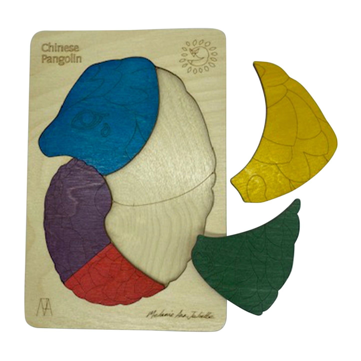 Wooden Chinese Pangolin Puzzle Board