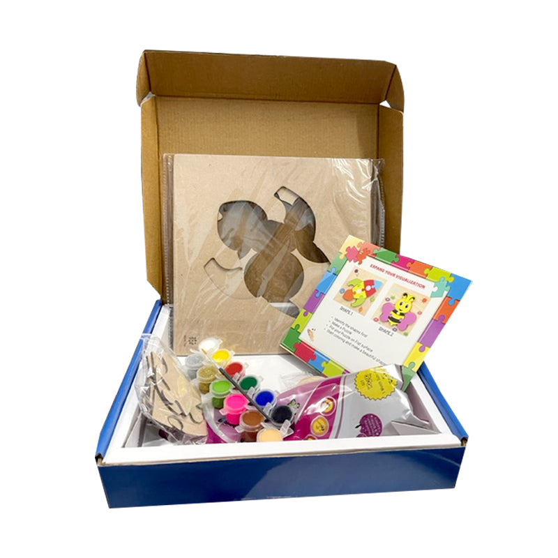 Wooden DIY Color & Animal Puzzle Kit for Kids