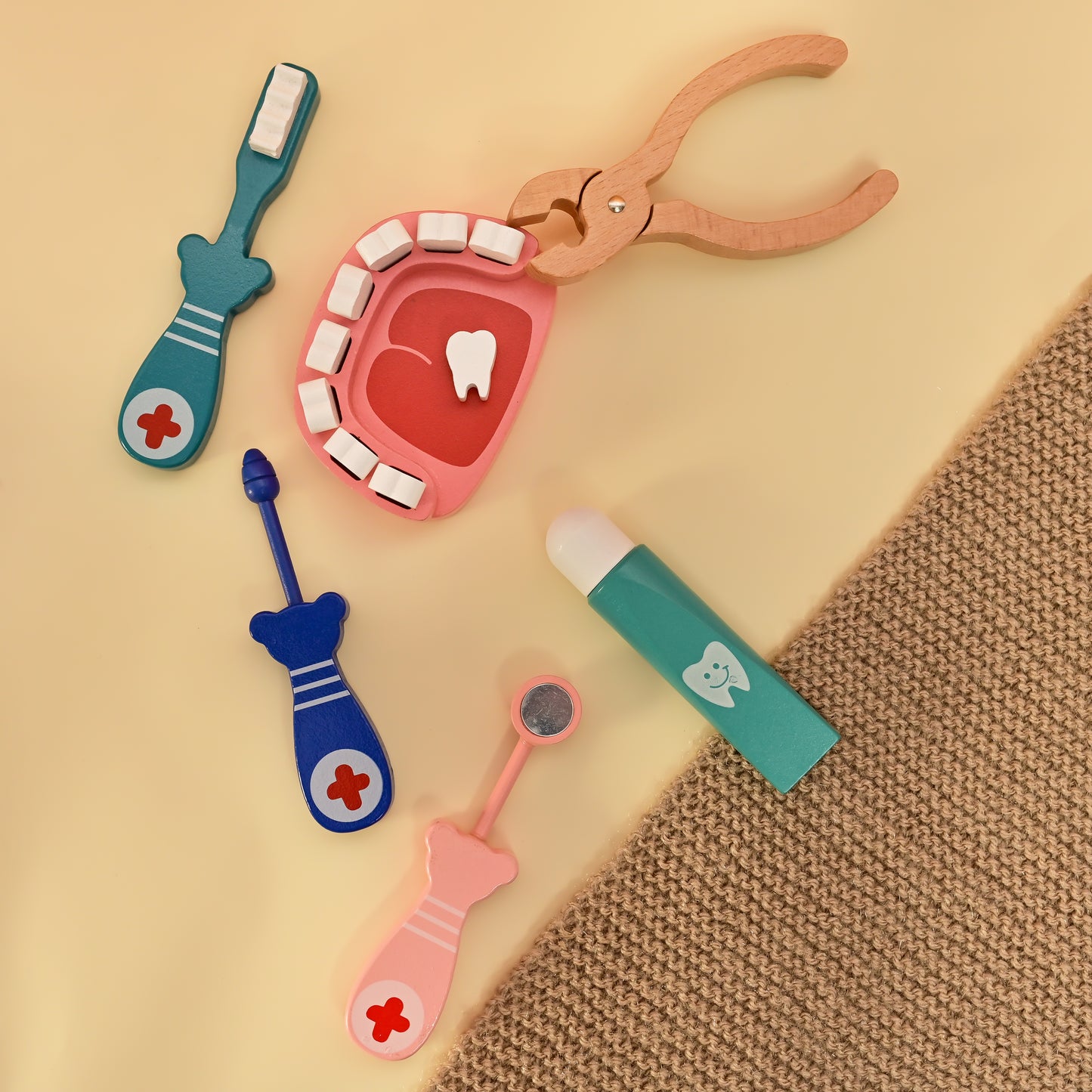 Wooden Dentist Toy - Set of 6 Pcs