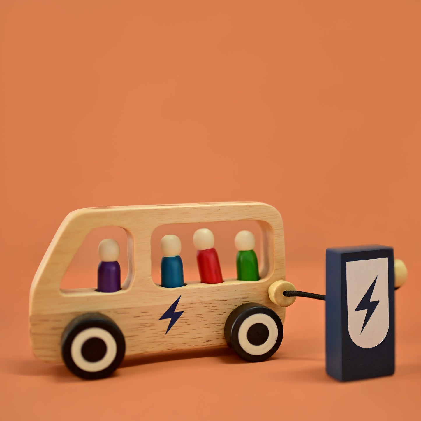 Wooden Double Decker Bus Toy
