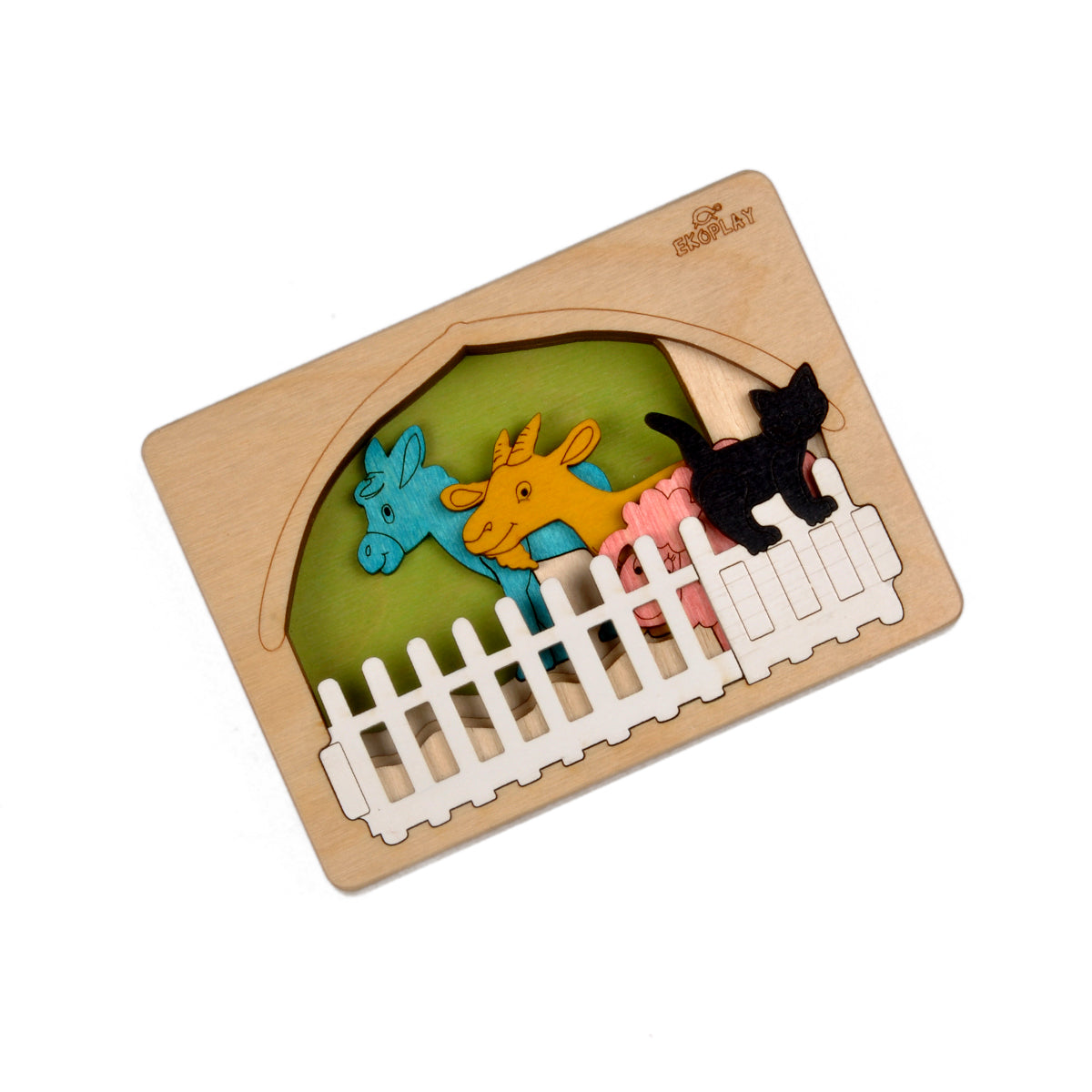 Wooden Farm Animal Puzzle Board