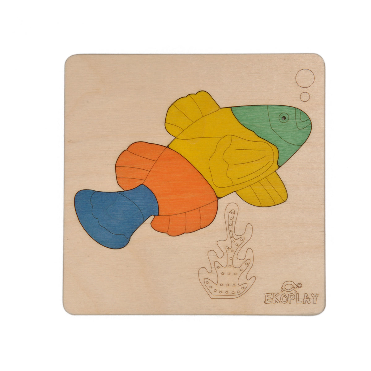 Wooden Fish In a Pond Puzzle Board