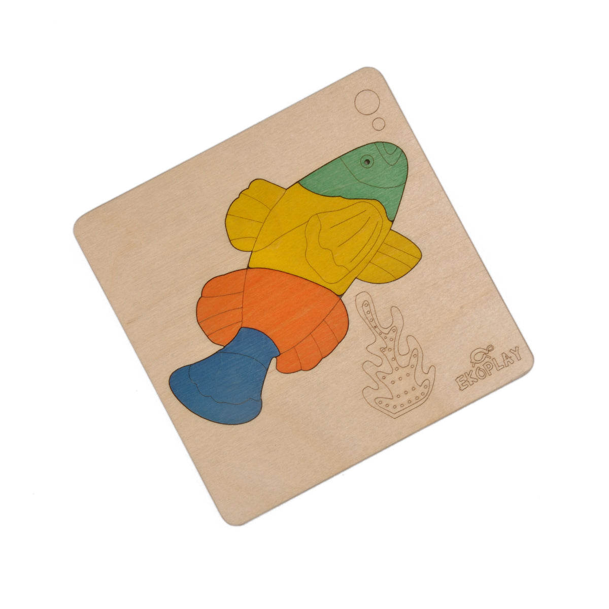 Wooden Fish In a Pond Puzzle Board