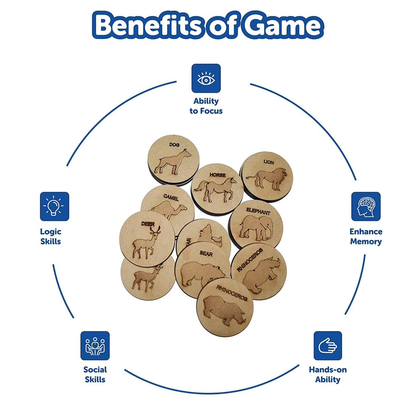 Wooden Forest Animal Card Game