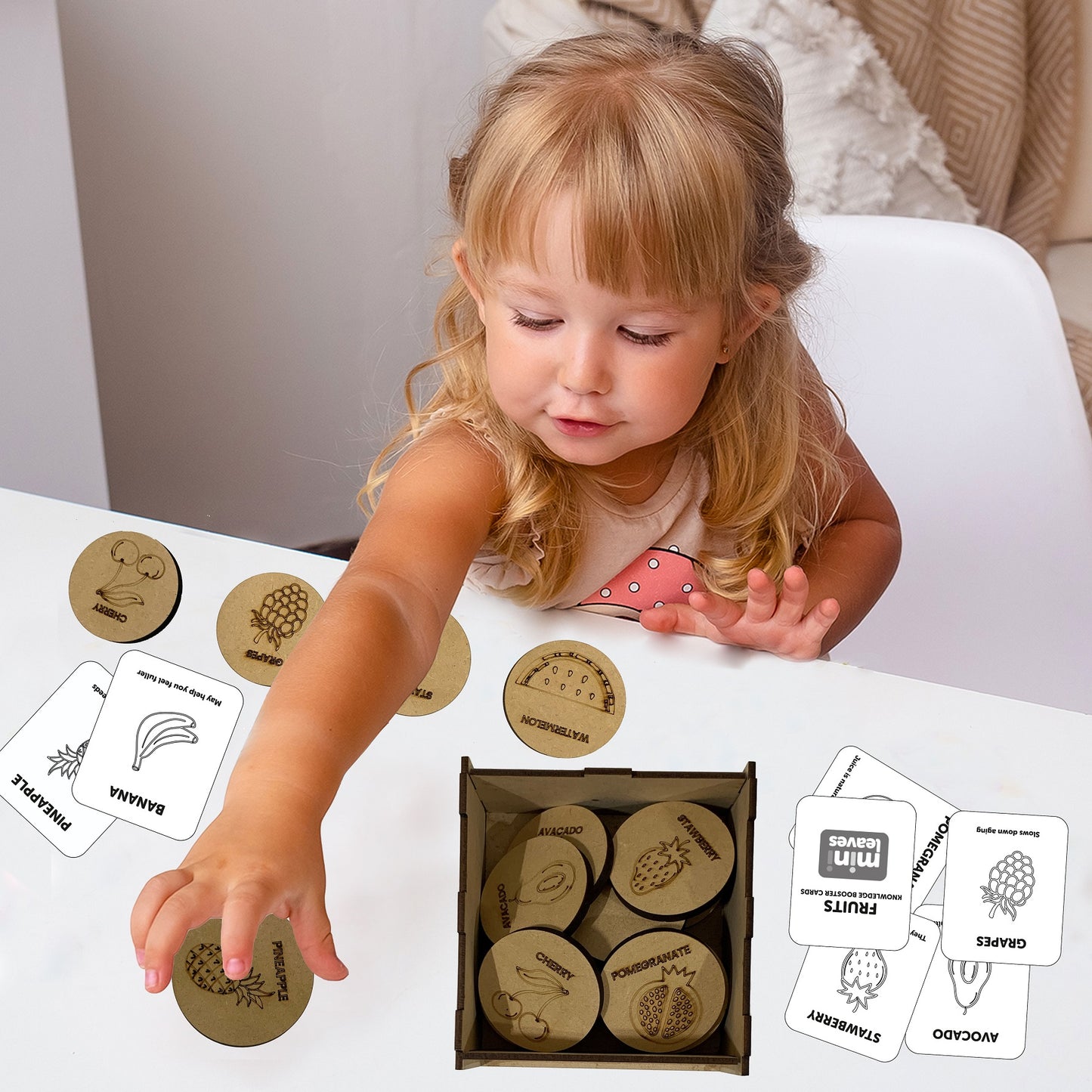 Wooden Fun Fruits Card Game