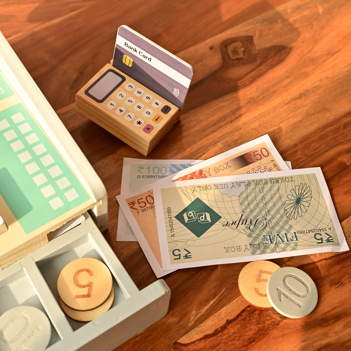 Wooden Funny Money Cashier Toy
